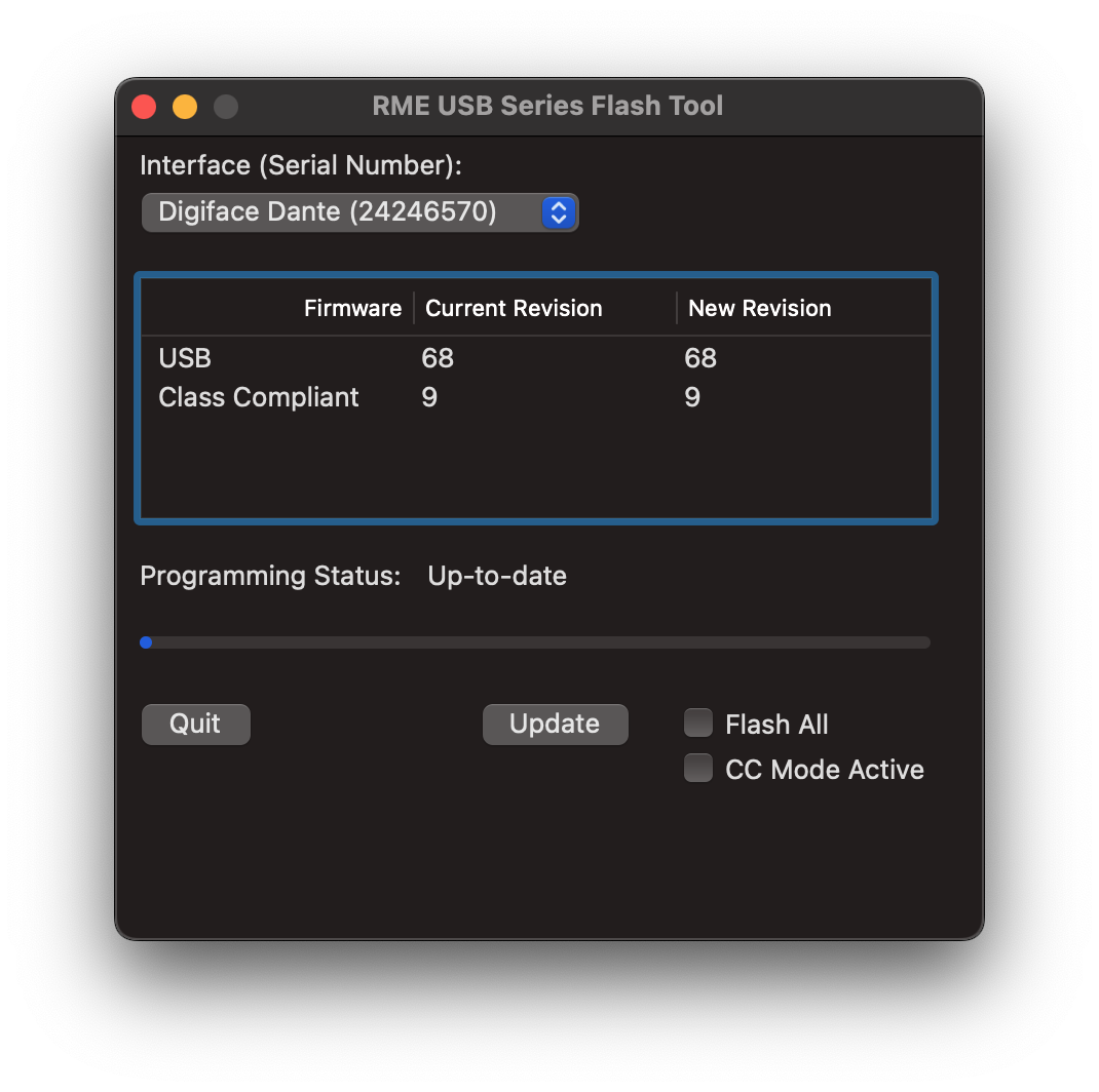 RME USB Series Flash Tool